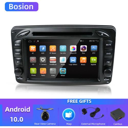 Bosion 7" Android 10.0 Car DVD Player For Mercedes Benz CLK W209 W203 W463 W208 Wifi 3G GPS Bluetooth Radio Stereo audio media