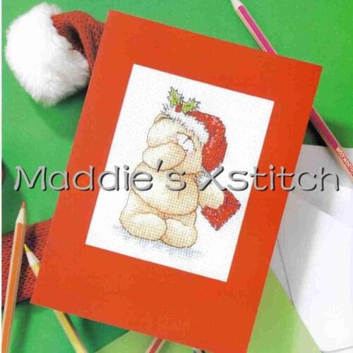 CD83 Cross Stitch Kit Card Package Greeting Card Needlework Counted Cross-Stitching Kits Christmas Gift Bear Forever Friends