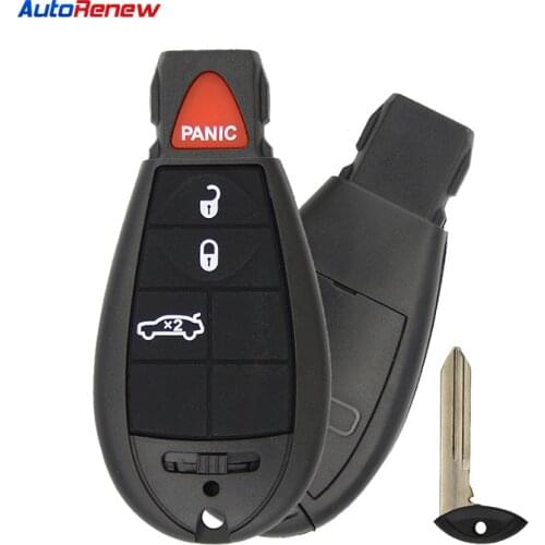 Okeytech Remote Case Smart Key Shell Case For Jeep Grand Cherokee Chrysler 300 Town & Country Dodge Challenger Charger Journey