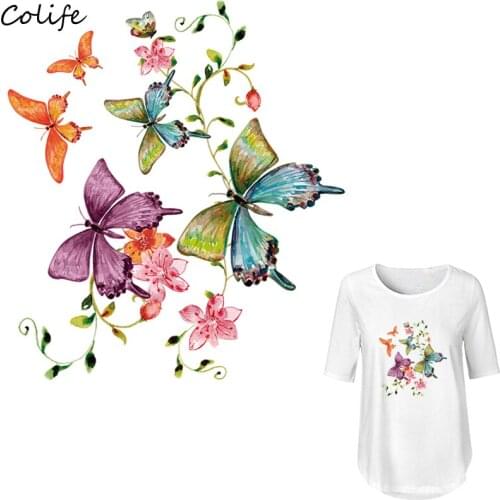 Flower Patches Print On T-Shirt Washable Diy Accessory Clothes Decoration New Design Patches For Clothing Iron