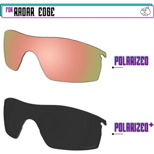 EZReplace Polarized Replacement Lenses for - Oakley Radar Edge Sunglasses - BlackP Plus-RoseP
