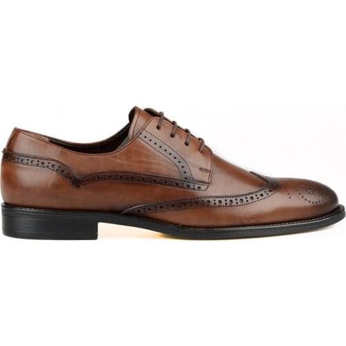 FootCourt- Luxury Brown Oxford Leather Men Shoes Casual Office Business Wedding Shoes Lace Up Smart Casual Handmade Dress Shoes