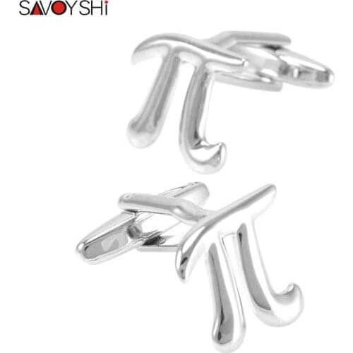 SAVOYSHI Classic Maths Symbol Cufflinks for Mens French Shirt Cuff Accessories Brand Novelty Cufflinks Fashion Jewelry
