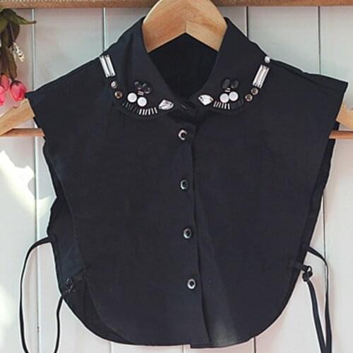 Plaid All Matching Detachable Shirt Collars adult unisex sweater saving collar Fashion Women Girls Detachable Lapel Shirt Tops