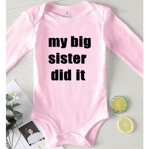 Kids Outfits Bodysuit for Babies Winter Baby Boy Clothes Toddler Girls Fall Costume new born Girls Winter Jumpsuit Big Sister