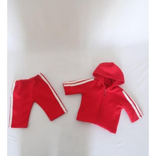 Red sewn clothes outfit for photography props baby sewn cotton jacket and pant set baby photography outfits
