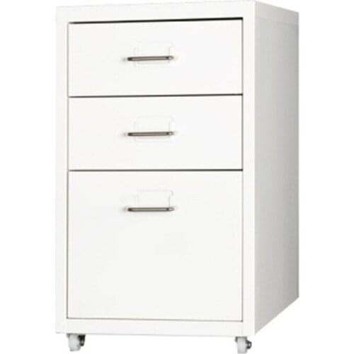IKayaa Metal Drawer Filing Cabinet Detachable Mobile Steel File Cabinets Drawers with 4 Casters Home Decoration Storage Cabinets