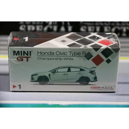 MINI GT 1:64 HONDA CIVIC TYPE R CHAMPIONSHIP WHIT Collection Metal Die-cast Simulation Model Cars Toys