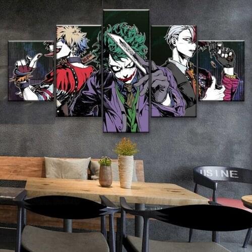 My Hero Academia Anime 5 Pieces Party Gift Wall Art Canvas Decorative Posters Paintings for Living Room Home Decor Pictures