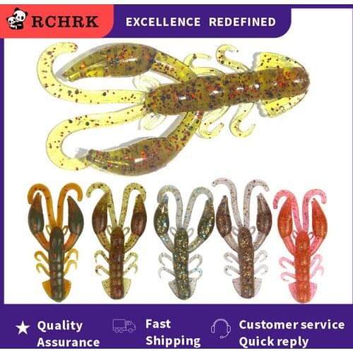 5pcs/Lot Crawfish Larva Soft Silicone Bait 5cm 2g Jigs Wobbler Fishy Smell Worms Fishing Lures Artificial Swimbait Bass Tackle
