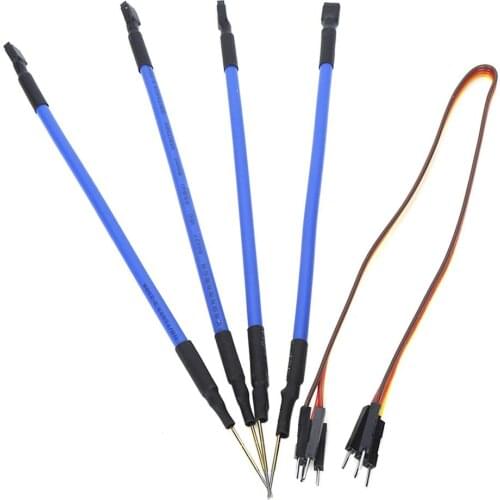 A Set 4 Chopstick-shaped Probes Insulation Piercing Needle Non-destructive Multi Meter Tester Lead Probe Wire Pen Cable Tool