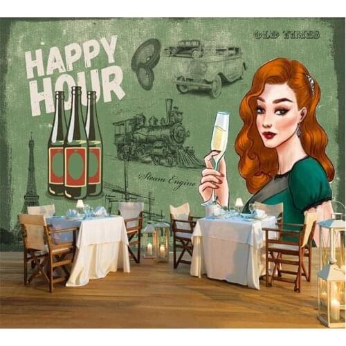 Beibehang wallpaper Custom mural 3D photo nostalgic advertising TV background wall home decoration painting papel de parede