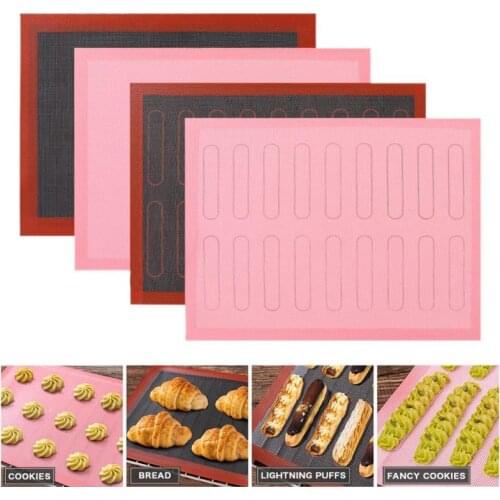 Perforated Silicone Baking Mat Non-Stick Cookie Pad Rolling Dough Mat Heat Resistant Bread Biscuits Baking Oven Sheet Liner 2021