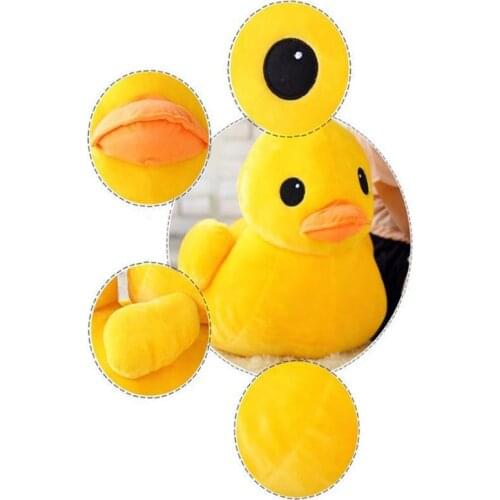 Plush Yellow Duck Soft Stuffed Animal Pillow Sofa Decor Kids Birthday Toy Gift F3ME