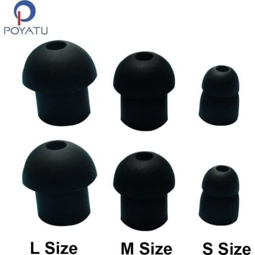 POYATU TWS Earbuds Silicone Tips For U3 U5 E9 BL1 H1 Q1 S3 Earphone Silicone In Ear Eartips Earbuds Cover Replacement Ear Tips