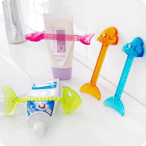 Clear Fish Bone Toothpaste Squeezer Paste Tube Dispenser Clip Cosmetics Cleanser Extruder Clamp Creative Bathroom Accessories