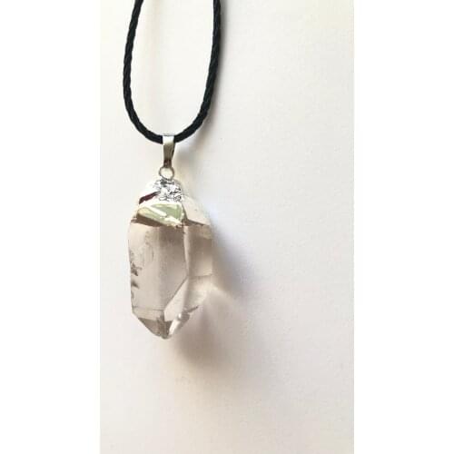 CRYSTAL QUARTZ STONE NECKLACE - AGAINST RADIATION AND NEGATIVE ENERGY