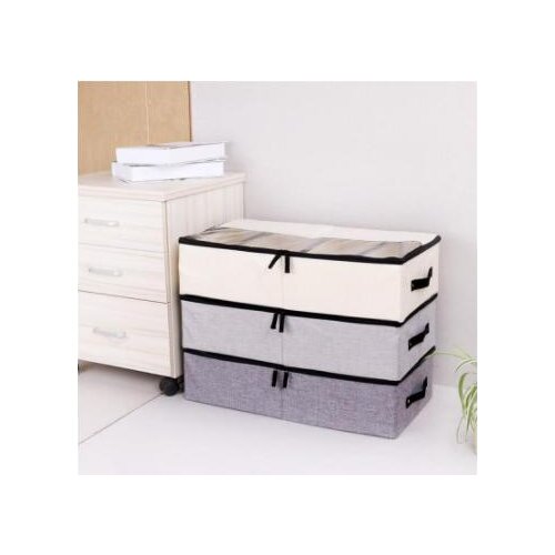 1pcs Foldable Shoe Storage Box Wardrobe Closet Organizer For Sock Bra Underwear Linen Cotton Storage Bag Under Bed Organizador