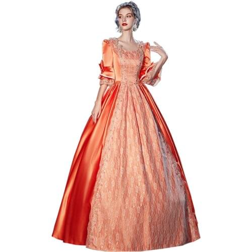 Victorian rococo style medieval princess costume maid dress court costume stage drama studio costume victorian ball gown