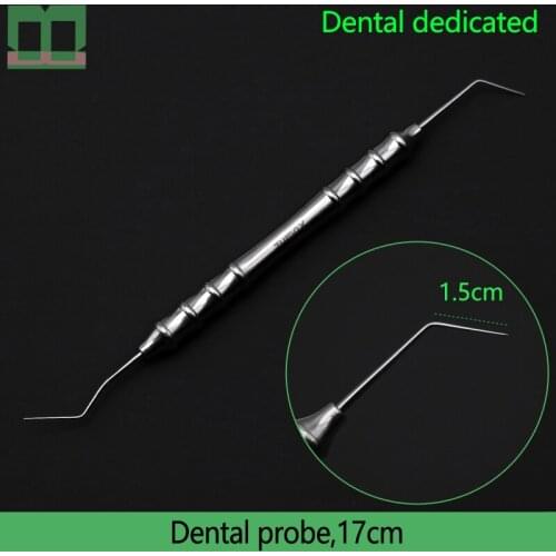Dental probe stainless steel double 17cm ophthalmic surgical instrument medical tools