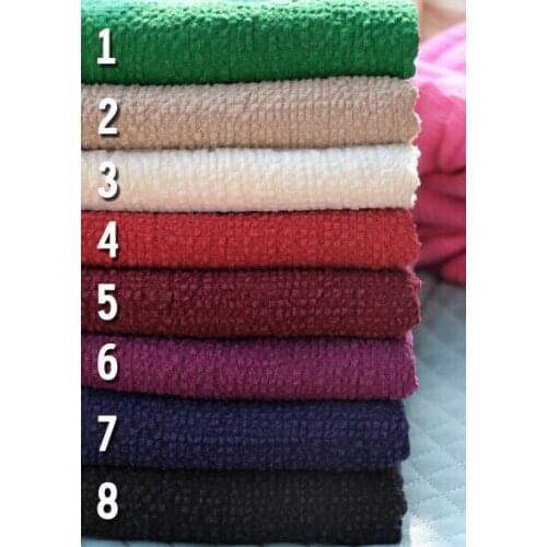 Good Chinese wind winter retro jacquard ultra textured bubble slightly thick cotton hemp linen cloth fabric 8 color