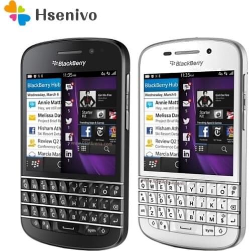 Original Blackberry Q10 Cell Phone Mobile phone 3.1" Dual Core 8MP 2GBRAM 16GB ROM 3G &4G GPS WIFI QWERTY cellphone refurbished