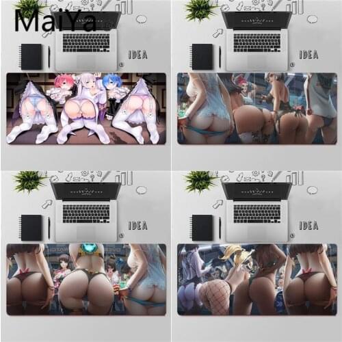 Maiya High Quality Sexy Anime Girl Big ass Locking Edge Mouse Pad Game Rubber Computer Gaming mousepad