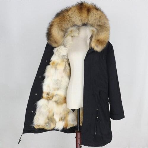 Sale OFTBUY 2020 Winter Jacket Women Real Fur Coat Natural Raccoon Fur Collar Hood Fox Fur Liner Streetwear Outerwear Parka Warm