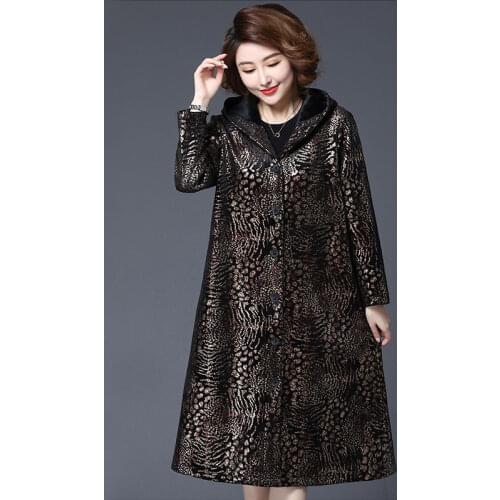 2020 New Spring Autumn Long Trench Women Large Size 5XL National Wind Middle-aged Cardigan Printed Coats RH112