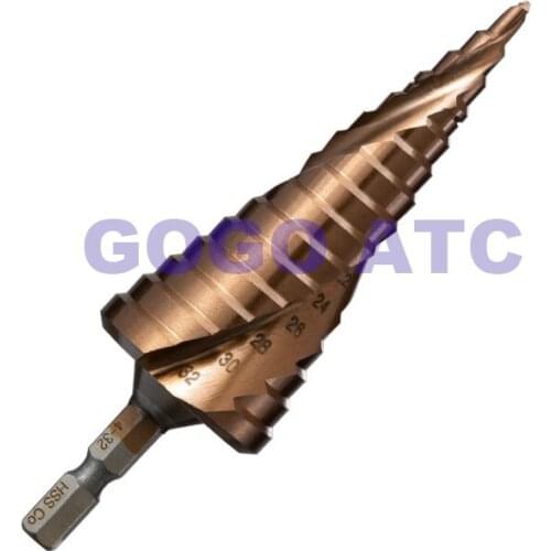 1 pcs 5-21/27 6-24mm HSS Cobalt Step Drill Bit HSSCO High Speed Steel Cone Hex Shank Metal Drill Bits Tool Set Hole Cutter
