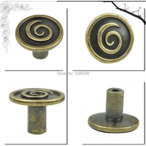 10pcs Antique Cabinet Handle Euro-Style Furniture Bronze Knob Creative Cupboard Closet Drawer Handle Pull Bars hardware knobs