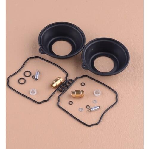 2 x Carburetor Repair Kit With Plunger Diaphragm Fit For Yamaha V Star 650 XVS650 XVS650A XVS650AT
