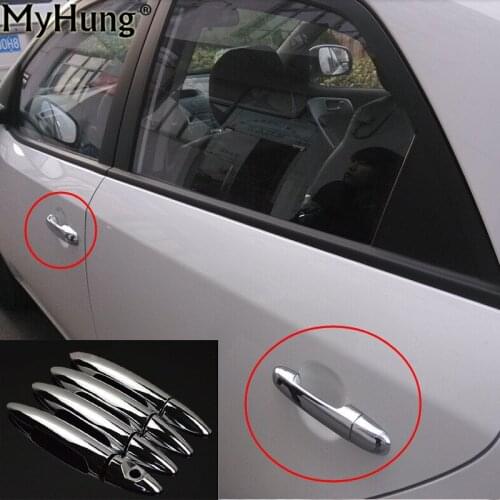 Car-Styling ABS Chromed Door Handle Cover Auto Accessories Fit For KIA K2 Rio 2011 2012 2013 4pcs Per Set Free Shipping