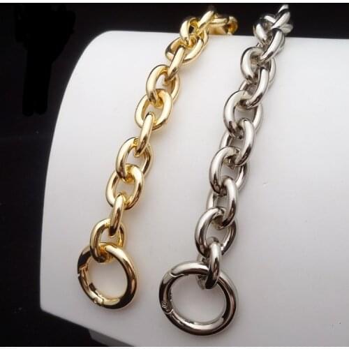 15 Millimeter Width Light Aluminum Material Bag Chain Ellipse O Chain Woman Package Bag Chain Metal Shoulder Chain Bag Strap