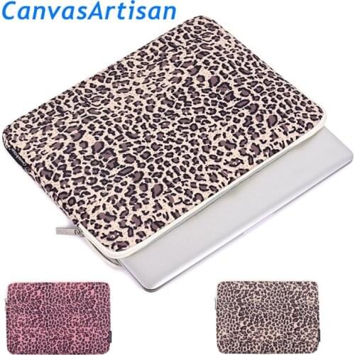 Brand CanvasArtisan Laptop Bag11,12,13,14,15,13.3,15.4, Leopard Sleeve Case For Macbook Air Pro Computer,Dropship F045