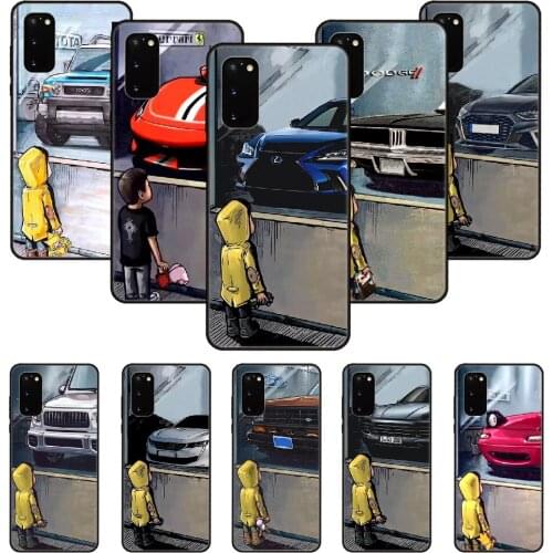 Phone Case For SamSung Galaxy S Note 10 20 7 6 9 8 Plus Edge E Ultra Lite Black Cover Waterproof Silicone Boy See Sports Car