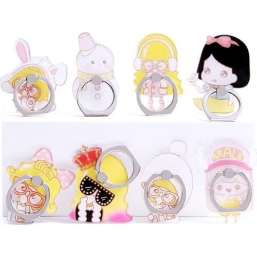 Cartoon Girl Princess Snowman Ring Phone Holder Car Mount Stand Finger Ring Smartphone Holder Mobile Phone Holder For All Phone