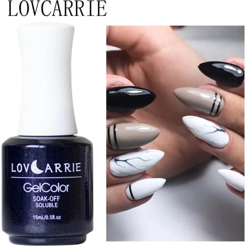 LOVCARRIE Nude Gel Nail Polish UV Gel Varnish 15ML Funny Bunny Enamel Manicure Semi Permanent UV LED Pink Gelpolish for Nailart