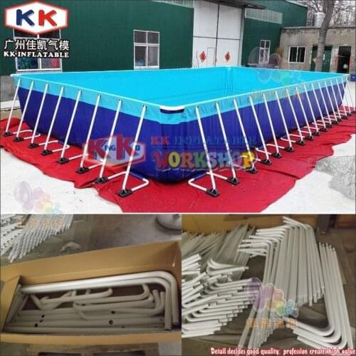 KK Backyard Above Ground Swimming Pool, Metal Frame Pool With Ladders