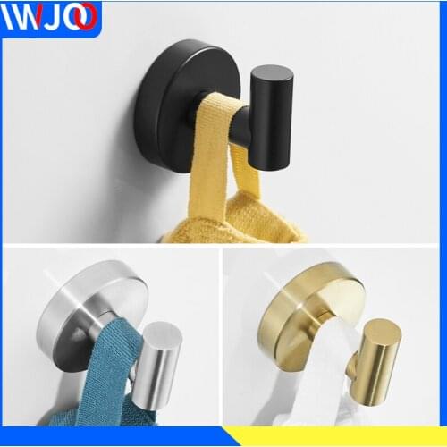 Robe Hook Black Stainless Steel Bathroom Hook for Towels Key Bag Rack Nordic Decorative Coat Hooks Wall Mounted Clothes Hanger