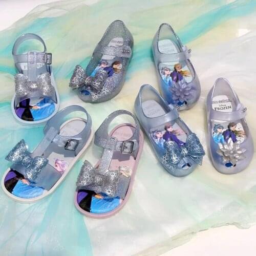 2020 Mini Melissa Ultragirl + Snow Princess Girl Jelly Shoes Sandals Melissa Sandals Kids Non-slip Summer Girl Toddler Shoes