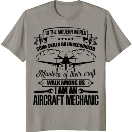 Tshirt Homme 2019 New Print T Shirt Mens Short Sleeve Hot Aircraft Mechanic Shirt - I'M An Aircraft Mechanic Tee Shirt