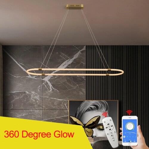 NEO Gleam 360 Glow APP RC Modern led Pendant Lights For Dining Room Living Room Bar Shop Hanging Gole Plated Pendant Lamp