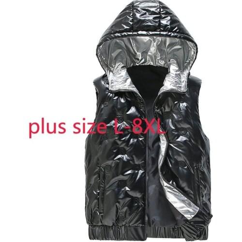 New Arrival Autumn Winter Waistcoat Men Oversized Fashion Large Vest Casual Outerwear & Coats Plus Size LXL2XL3XL4XL5XL6XL7XL8XL