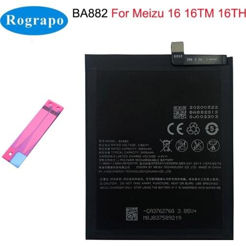 100% New 3010mAh BA882 Replacement Batteriy For MEIZU 16th BA882 Mobile Phone