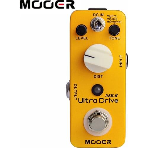 Mooer MK2 Ultra Drive Distortion Pedal with Original/Extra/Ultra Working Modes