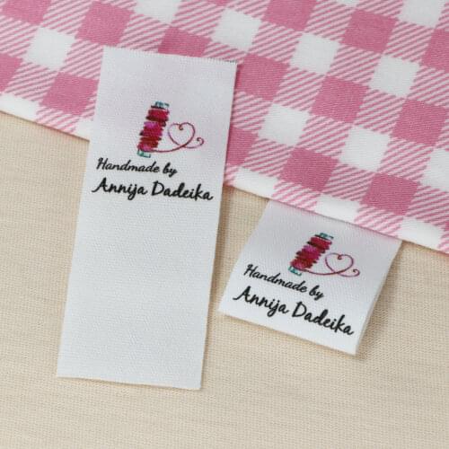 Custom Sewing labels / Brand labels, Custom Clothing Tags, Cotton Ribbon label, Handmade label (FR087)