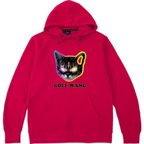 Golf Wang cat Tyler The Creator funny OFWGKTA Skate Harajuku Flower boy Hoodies Sweatshirts men women unisex Cotton