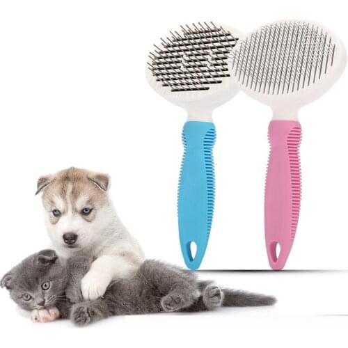 Pet Comb Brush Removal Comb Grooming Cats Hair Remove Selfcleaning Flea Comb for Dogs Grooming Toll Automatic Hair Brush Trimmer
