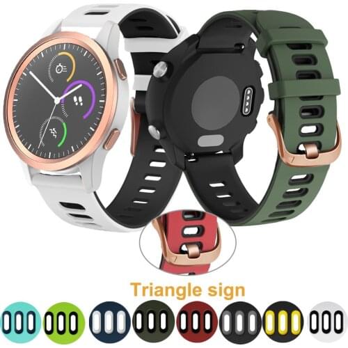 For Garmin 245 Strap Rose gold buckle Silicone Watchband Sports For Forerunner 245M/645/Vivoactive 3 4/Gear S3 Frontier Bracelet